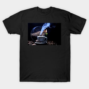 A cup of smoking hot coffee. T-Shirt